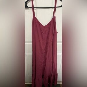 Plus Size Elegant Plum Sleeveless Dress